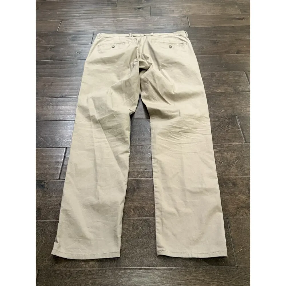 MNG by Mango Mens Beige Flat Front Chino Pants Size 36